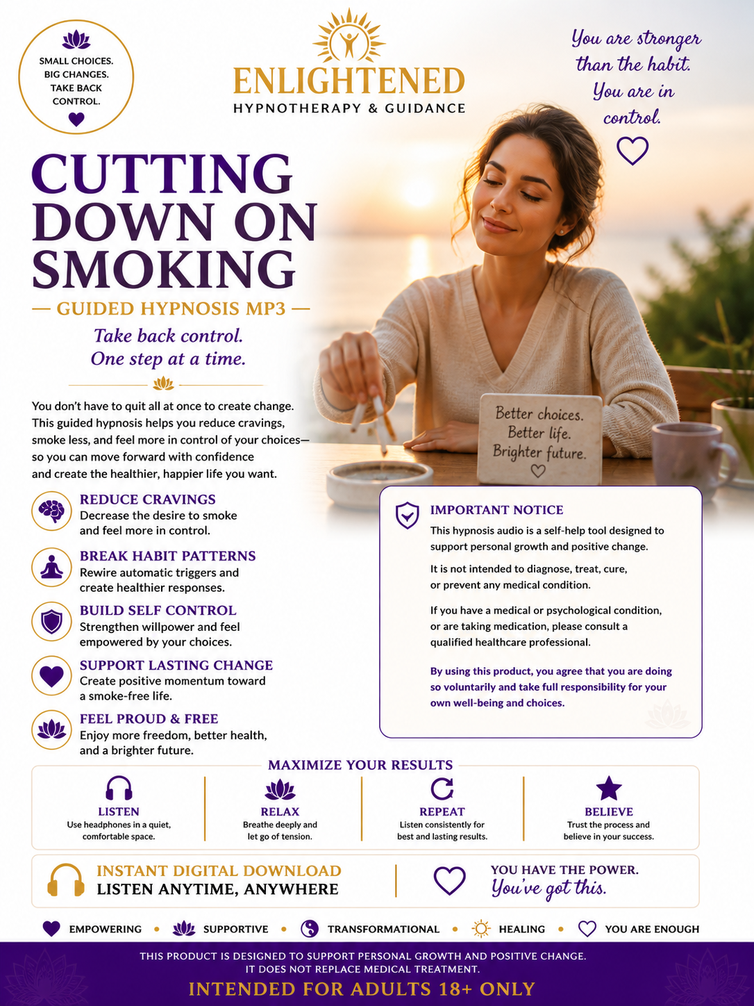 Cutting Down On Smoking-Guided Hypnosis MP3