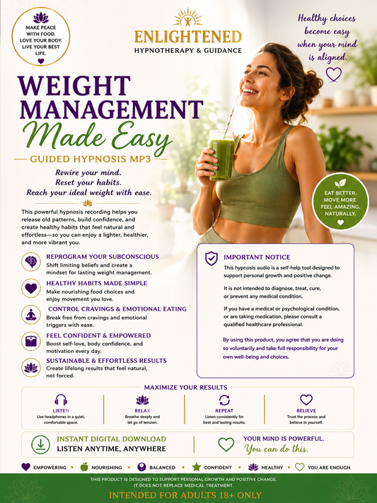 Weight Management Made Easy -Guided Hypnosis MP3