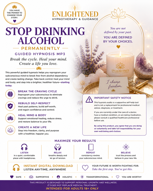 Stop Drinking Alcohol Permanently-Guided Hypnosis MP3
