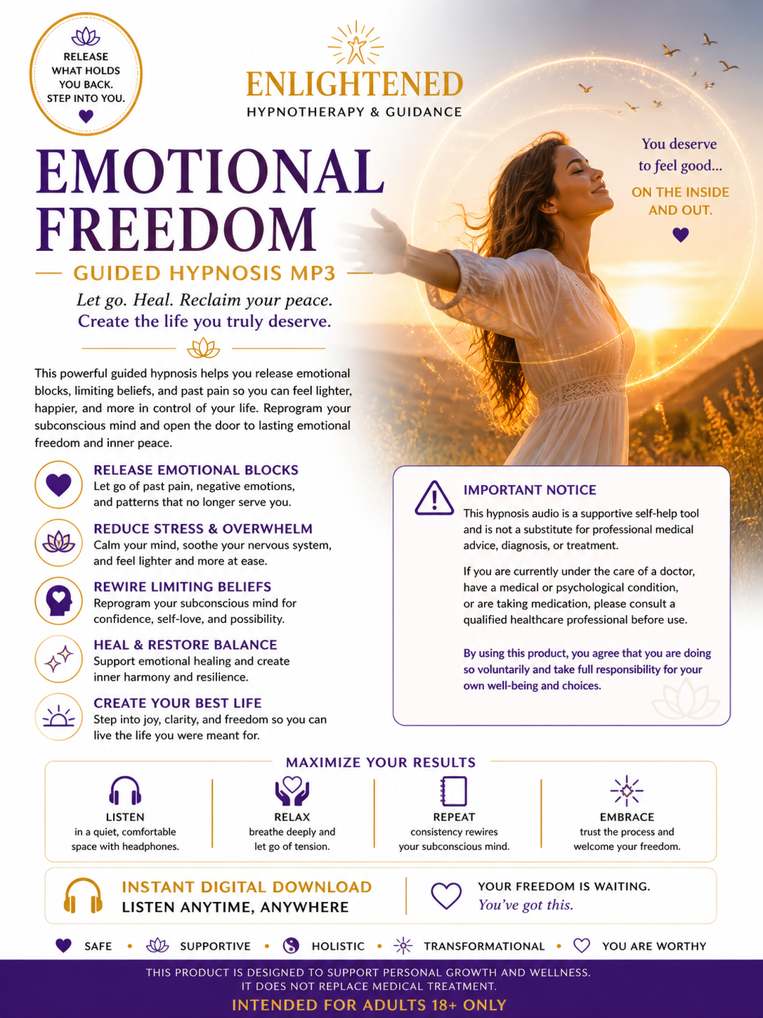Emotional Freedom- Guided Hypnosis MP3